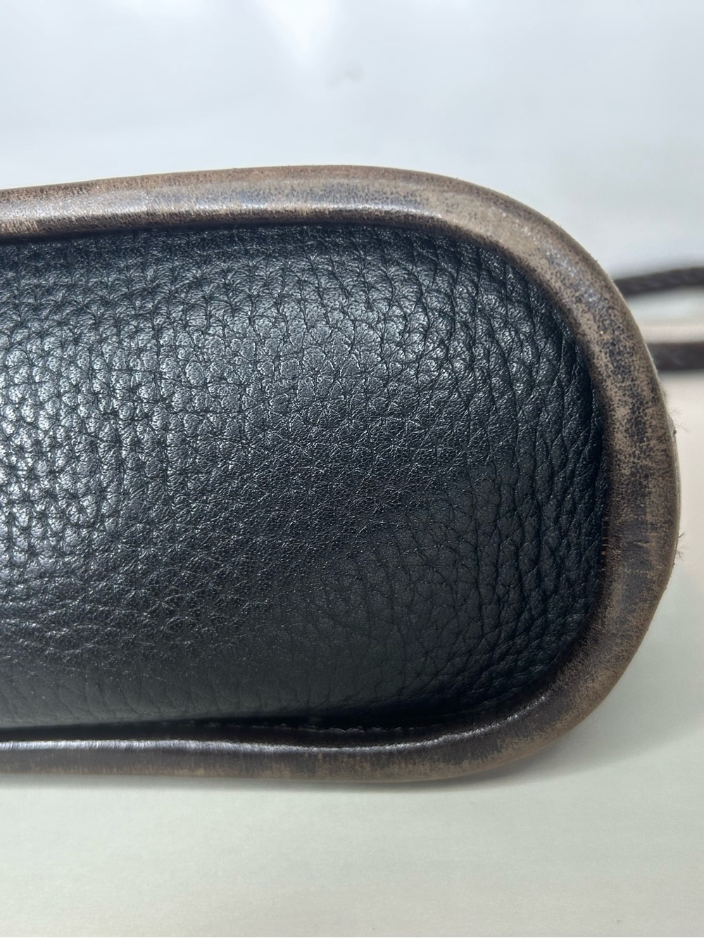 Brighton Gina Black and Brown Two-Tone Leather Hobo Shoulder Bag - Picture 12 of 14